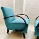 2x Fauteuils Jindrich Halabala originaux 1940