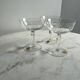 Crystal stemmed glass, floral pattern