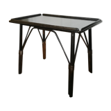 Black rattan coffee table