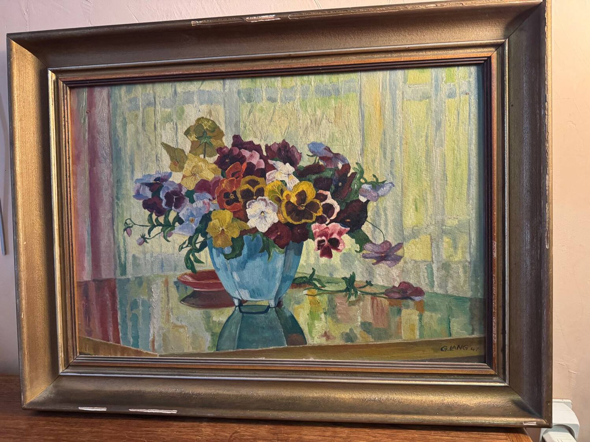 Painting, still life, G. Lang, 1947