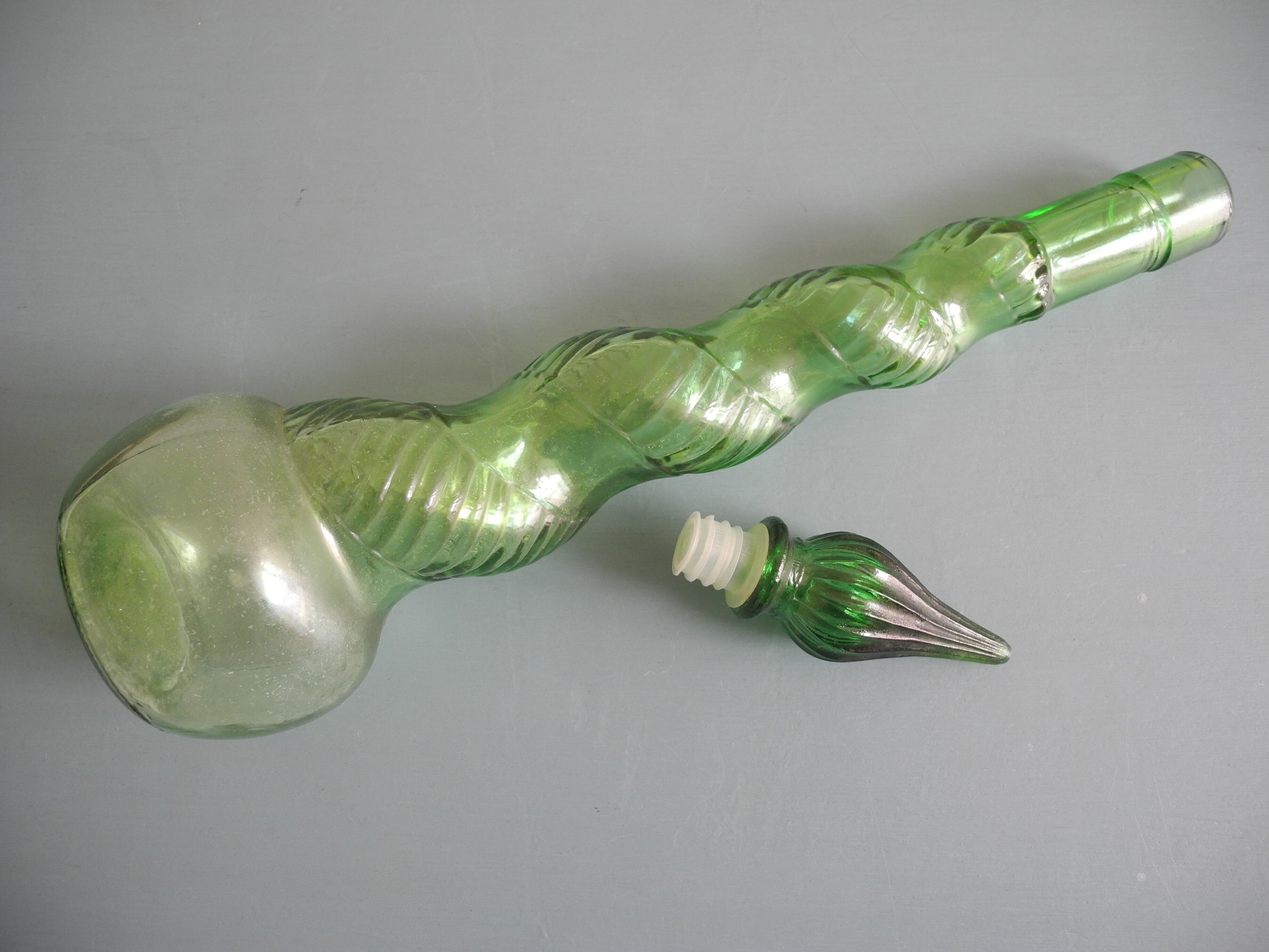 vintage carafe bottle Empoli 60s
