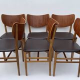 Danish Dining Chairs Set of 6 by Niels and Eva Koppel Slagelse Mobelfabric