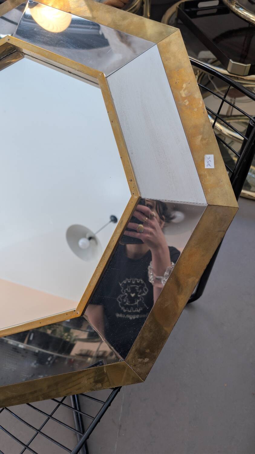1970s octagonal mirror