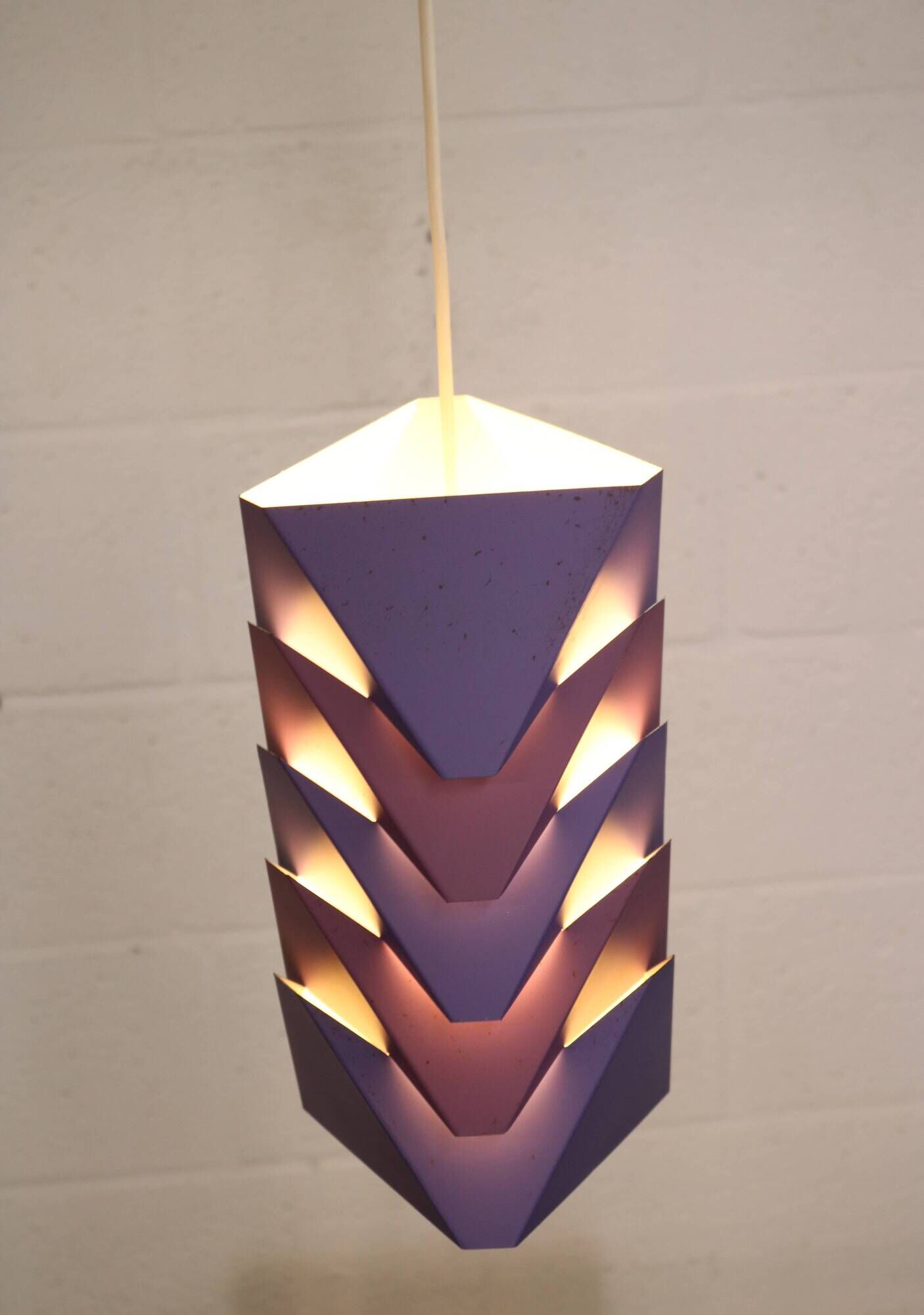Mid Century Ekko Metal Pendant Lamp by Louis Weisdorf for Lyfa, Denmark, 19