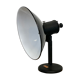 Industrial black enamel table lamp, 1950