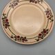 Series 6 flat plates vintage art deco earthenware beige cherry décor