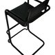 Vintage Black Leather & black frame Italian Modern Barstool