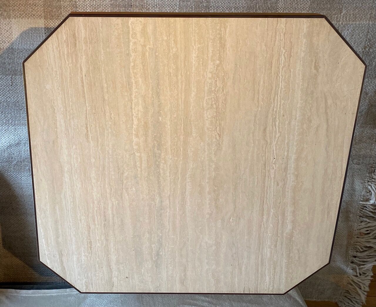 Travertine coffee table