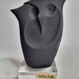 Modern owl sculpture by Cristina Puell, 16 cm