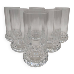 6 verres à orangeade, - eau