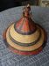 Chapeau berbère art ethnique vannerie et cuir