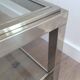 Large chrome coffee table