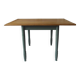 Table, vintage desk with smoked green legs and an oak top.