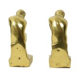 Italian Brass Bookends The Thinker Rodin Regina 18cm