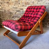 Vintage IKEA pine lounge chair from 1974