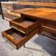 Louis XVI style desk - Walnut & Leather - 1970s