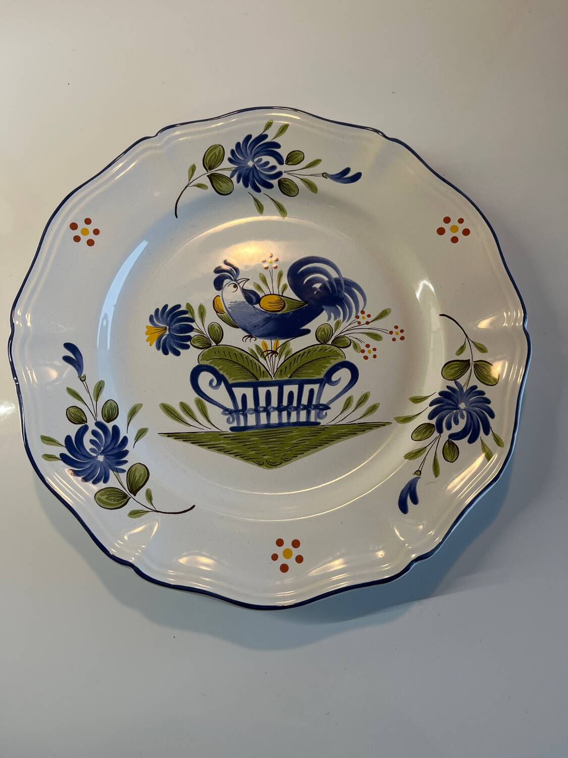Assiette decorative luneville