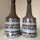 Pair JETTE HELLERØE table lamps/ lampfoot, ceramic danish, vintage 70s
