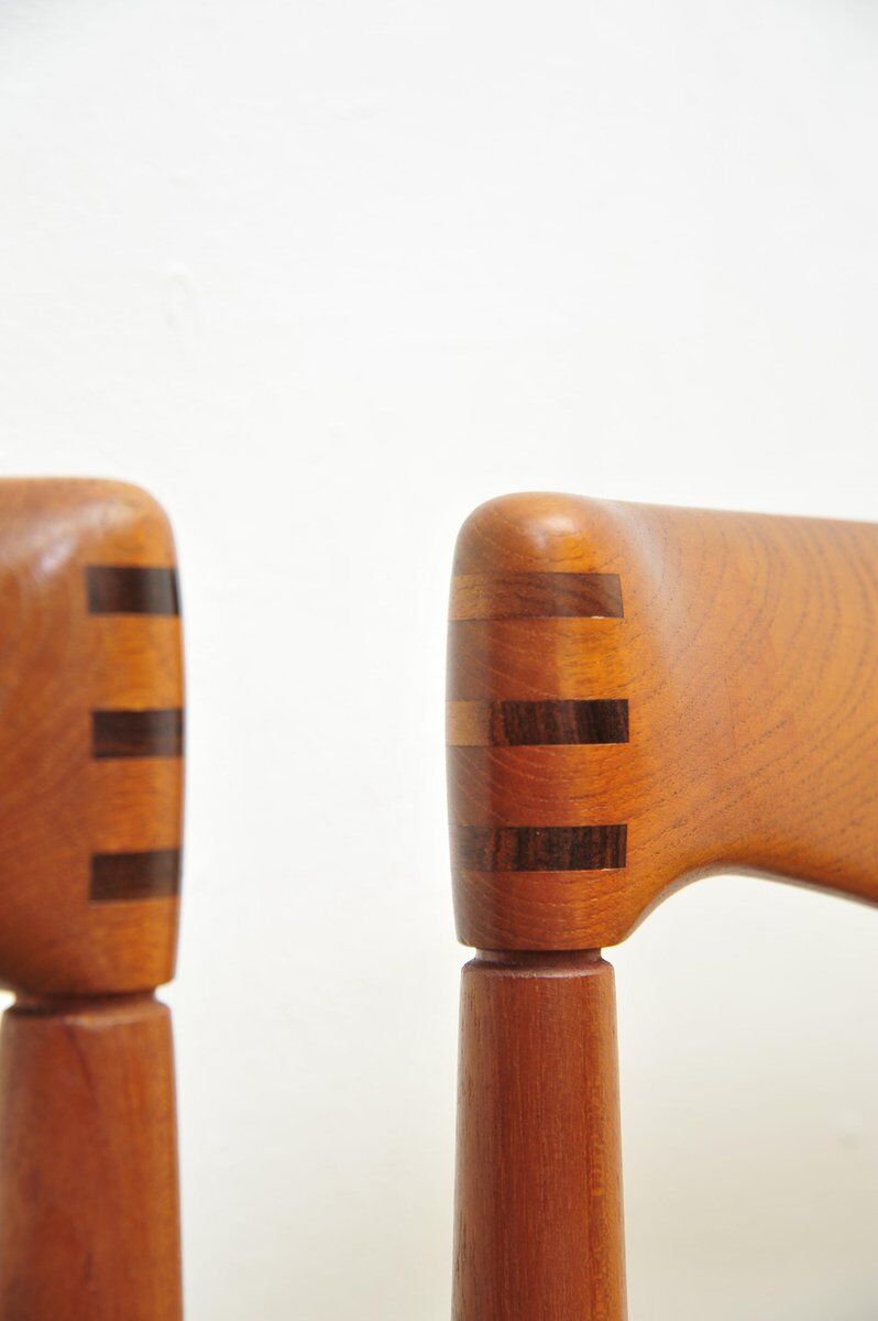 Danish vintage teak dining chairs by HW Klein for Bramin, set of 4