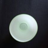 Large contemporary vase in green opaline