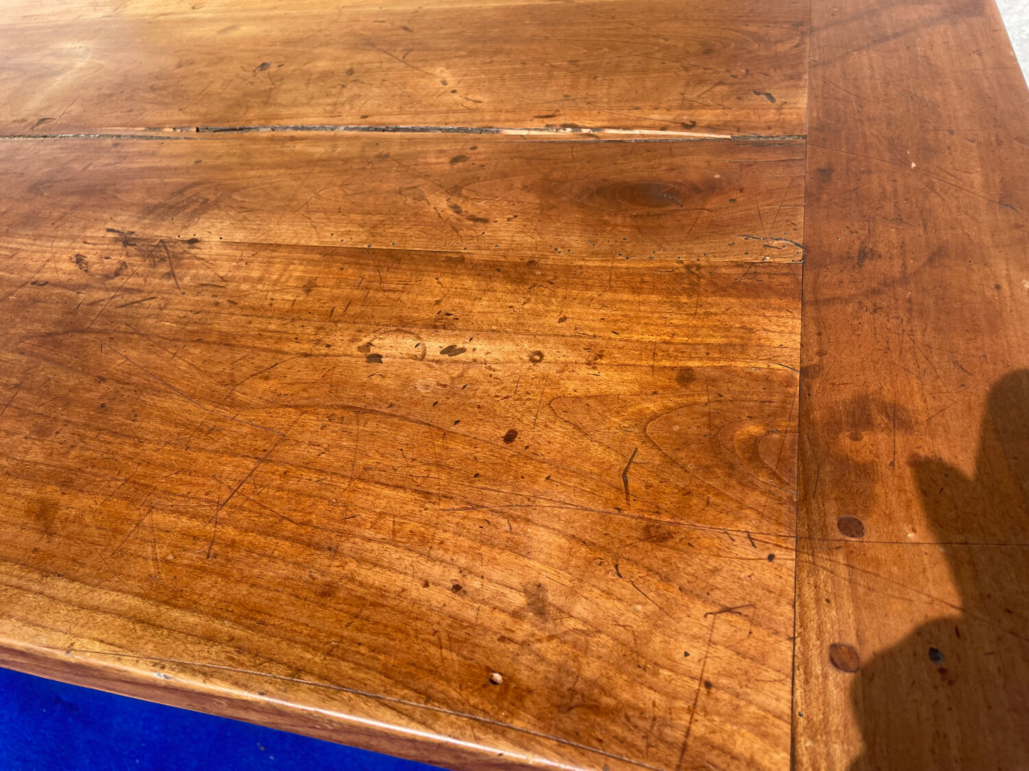 Rectangular farmhouse table in millwood early 20th century