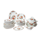 Table service in vintage earthenware Mills of Wolves "ORCHIES" 44 pieces