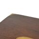 Vintage set of wooden bedside tables in military campaign style design