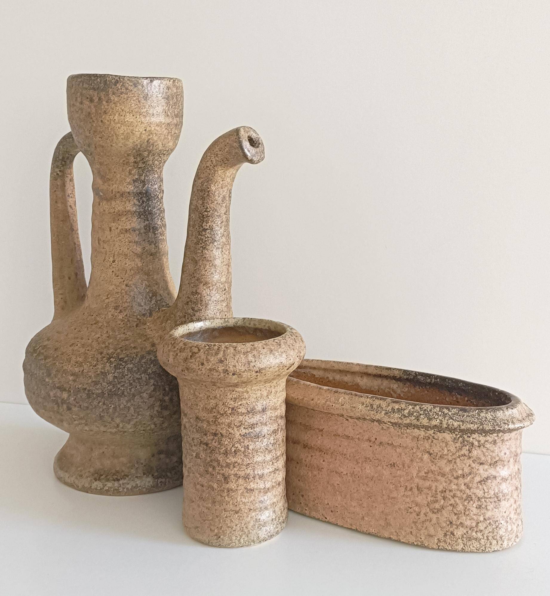 Wabi-Sabi Ceramics Set by Marius Van Woerden, Vest Keramiek, 1960s
