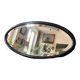 Old oval mirror 30s black wood