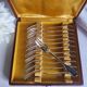 12 Christofle Versailles model cake forks in silver-plated metal.