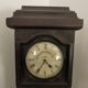Vintage storage column with clock, solid wood