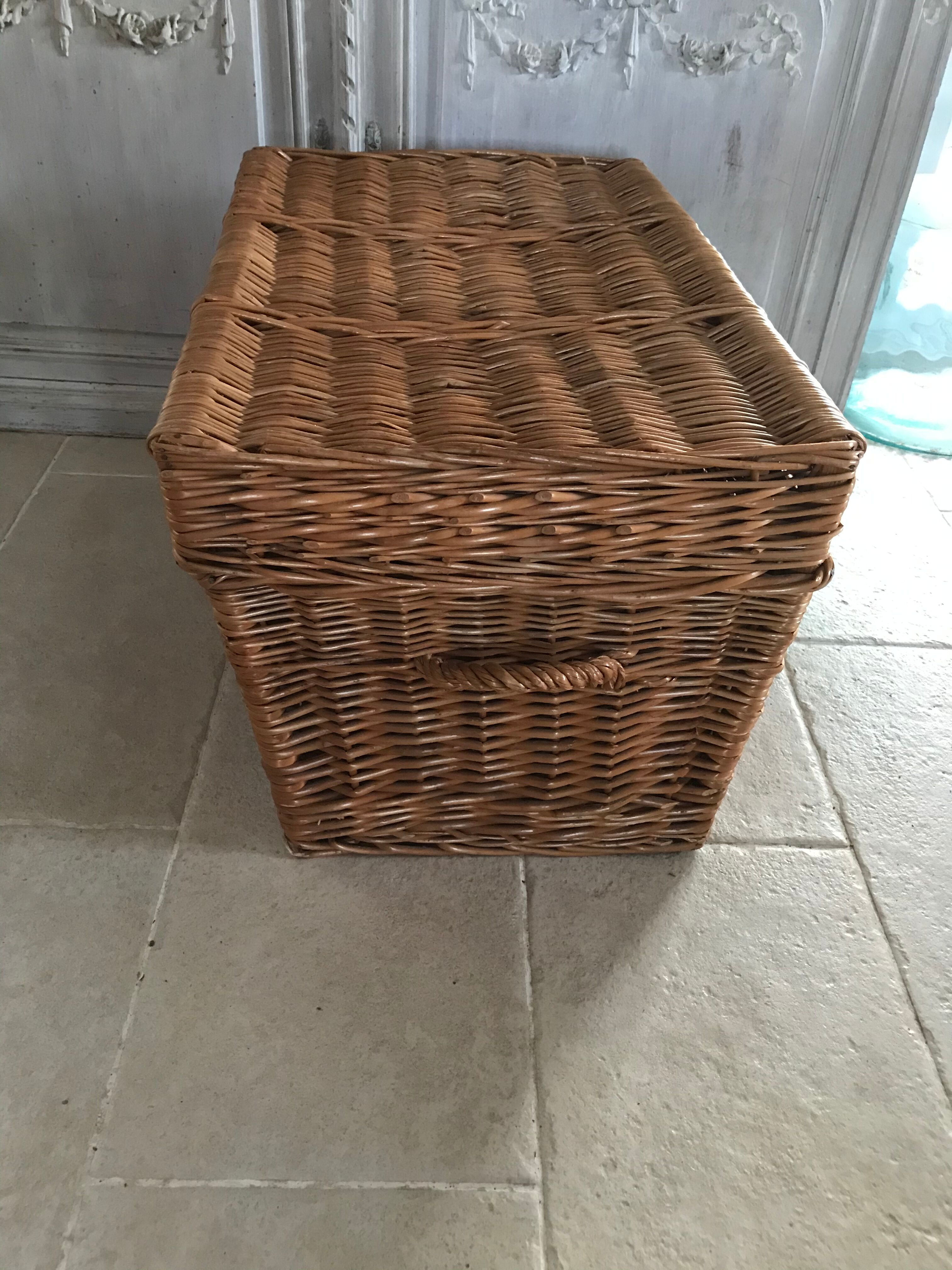 Vintage rattan trunk
