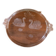Glass plate decorated with swans