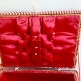 Basket wicker and scoubidou circa 1950