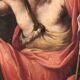 Paire de peintures anciennes sur ardoise, sujet religieux, XVIIe siècle