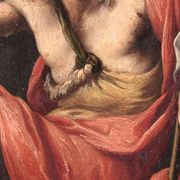 Pair of old paintings on slate, religious subject, 17th century.