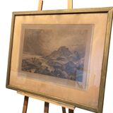 Engraving of a landscape