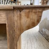 Two-sided central island counter in pine 220cm