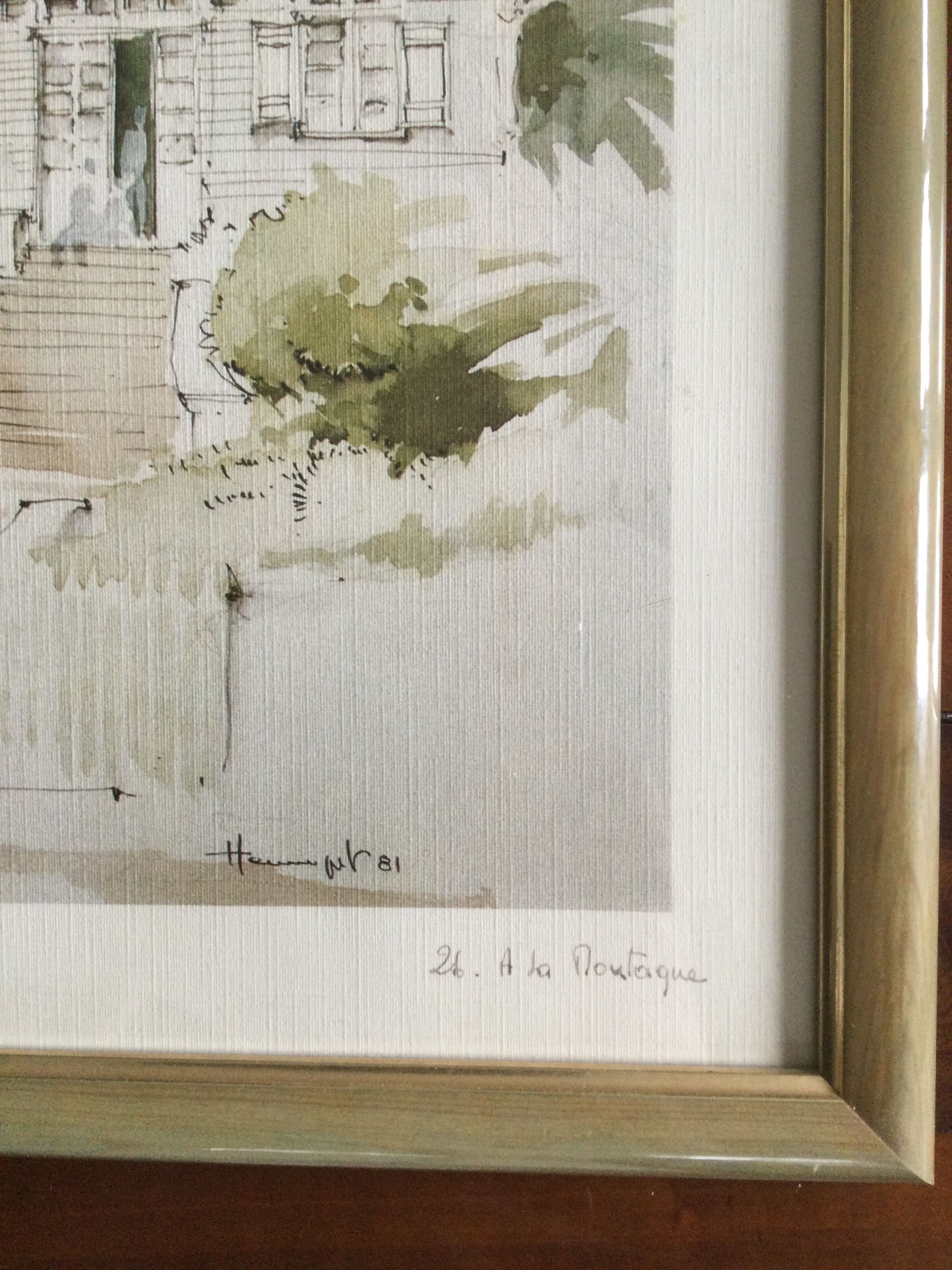 Watercolour by Fr. Hennequet - Reunion Island