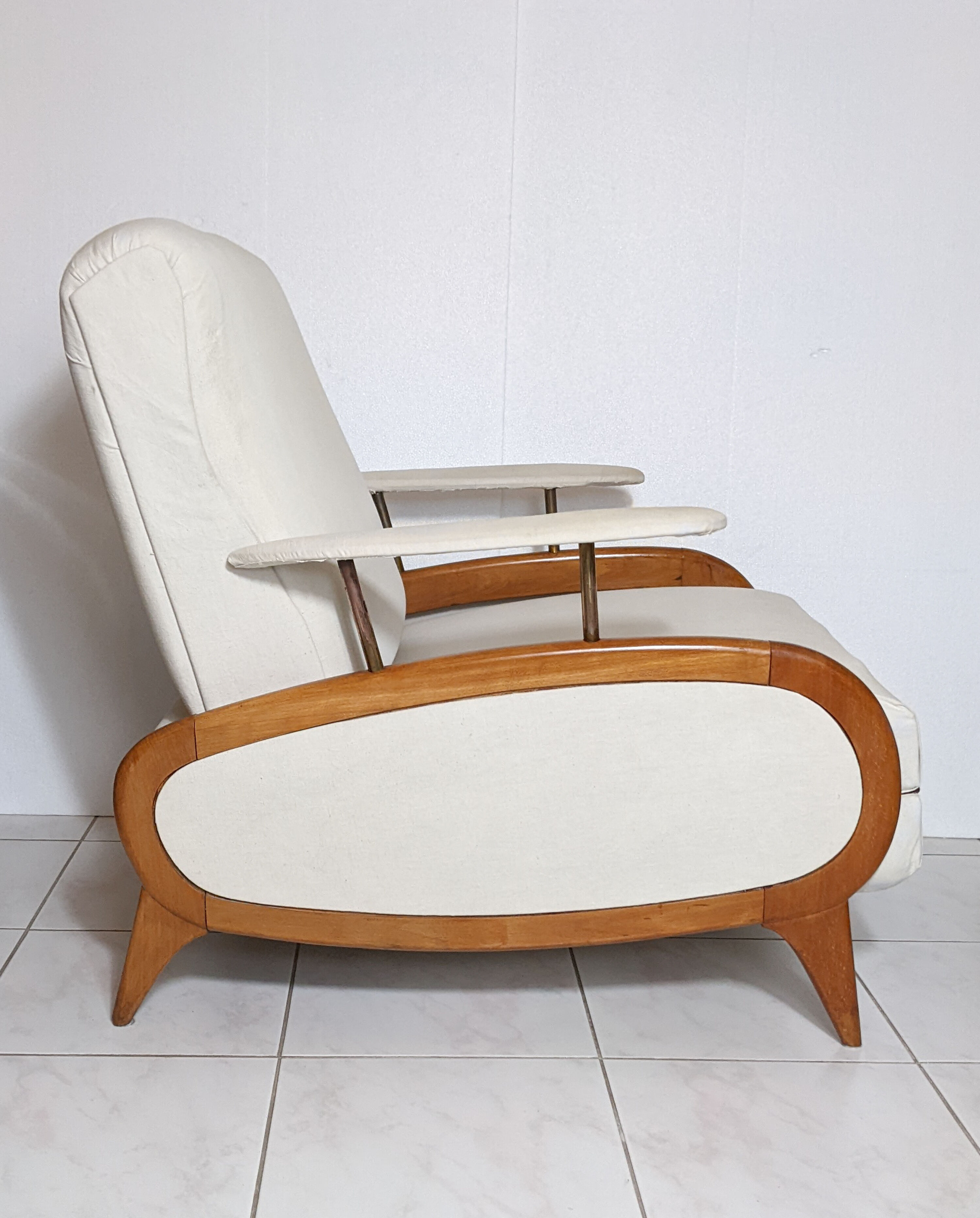 Transatlantic racing armchair, Art Deco period, modular and convertible into a daybed, 1930s