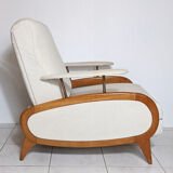 Transatlantic racing armchair, Art Deco period, modular and convertible into a daybed, 1930s