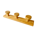 Wall coat holder in solid pine, 3 patères