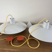 Vintage 2x Louis Poulsen PH4/3 + reflector - Poul Henningsen - Danish design lamp