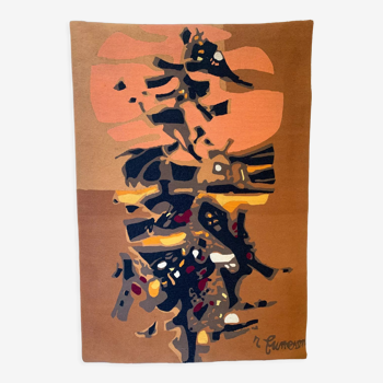 Tapestry Fleur de feu René Fumeron