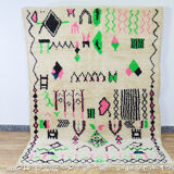 Handmade tribal berber carpet 263 x 152 cm