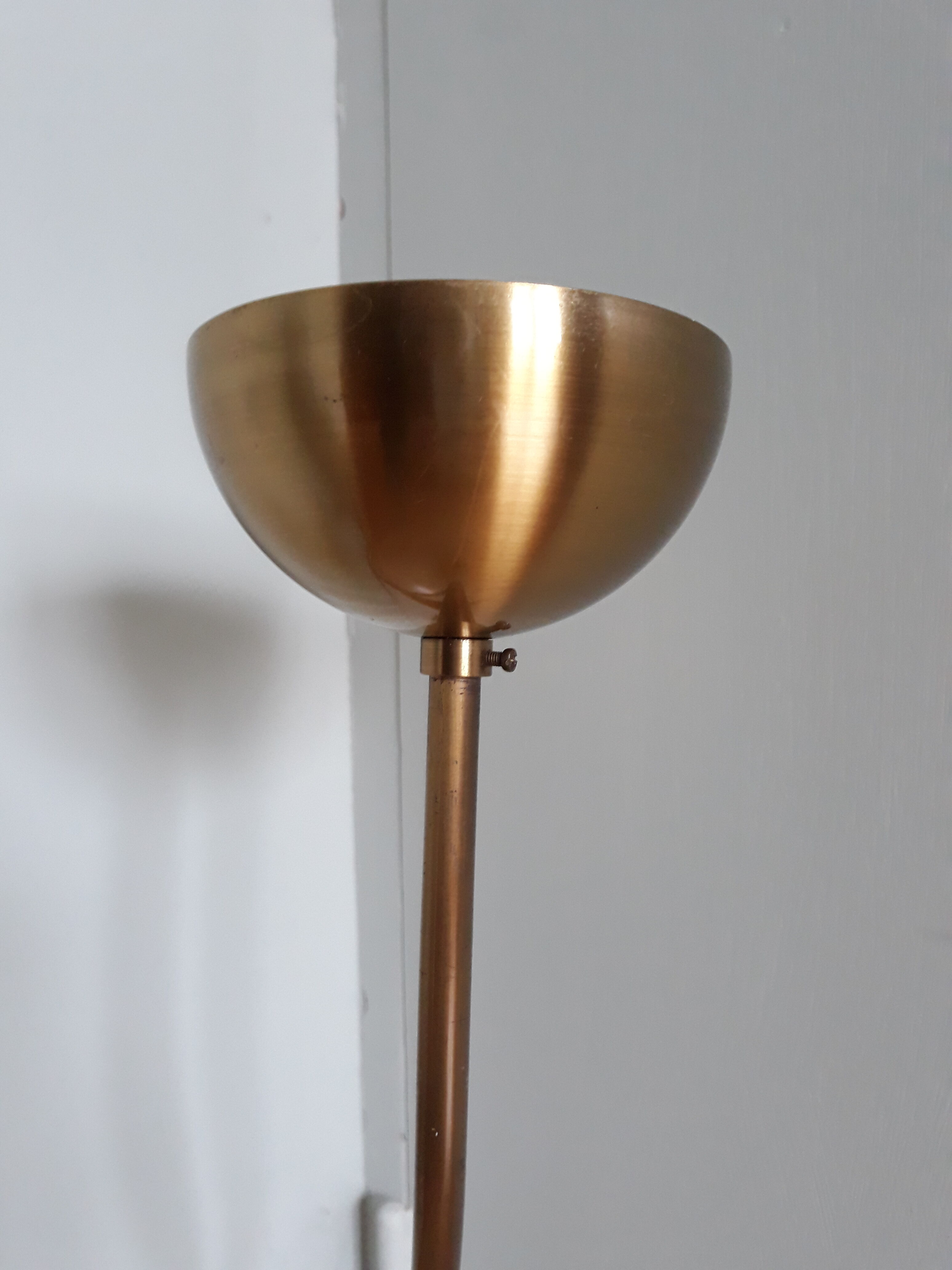 Ceiling lamp of brand c.v.l. model cogolin glass and brass