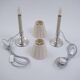 Mappin & Webb vintage pair candlestick table lamps, silver plate, signed, 1980`s ca, English