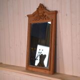 Art Deco 1930s solid oak carved mirror