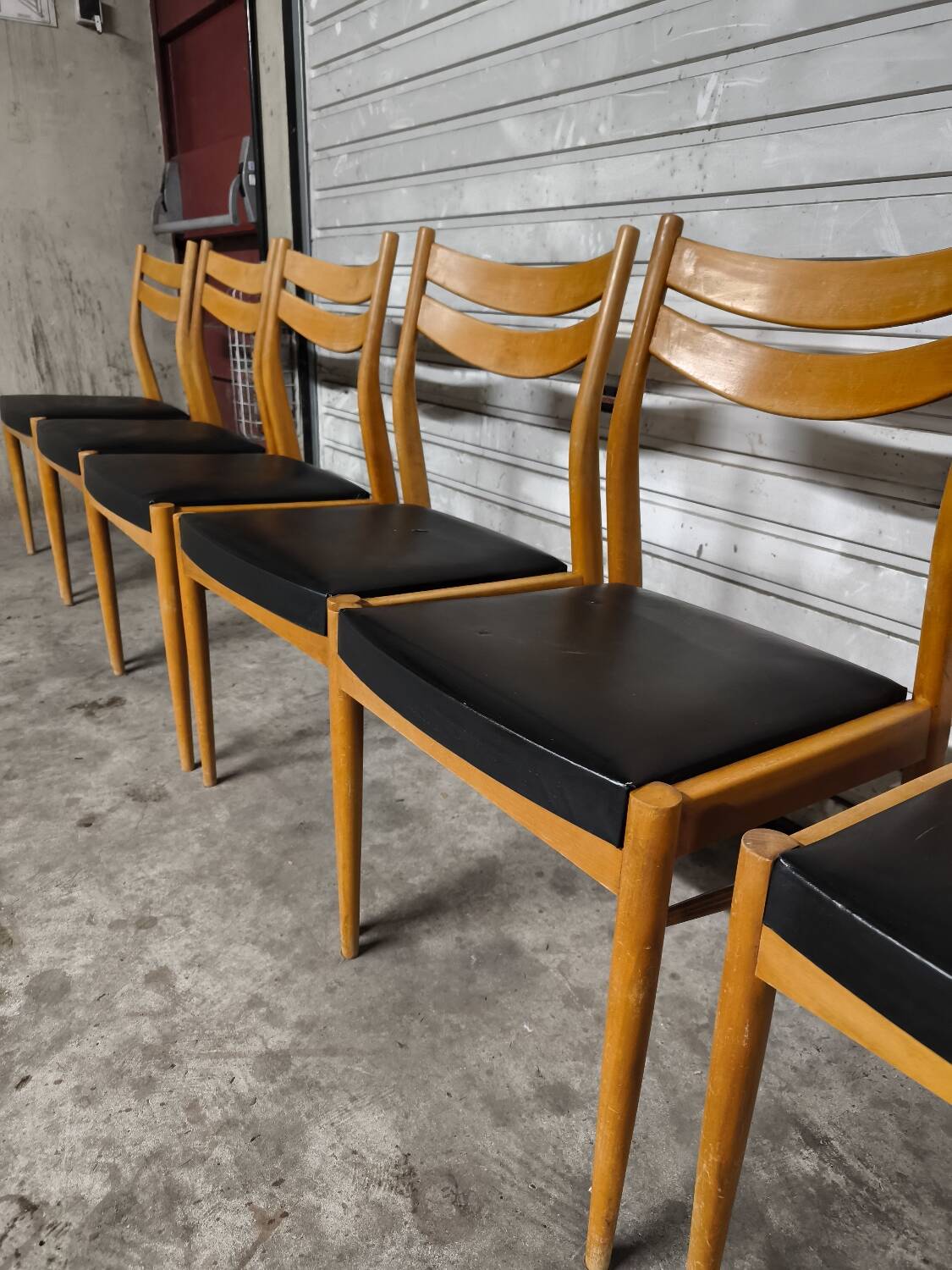6 chaises scandinave vintage