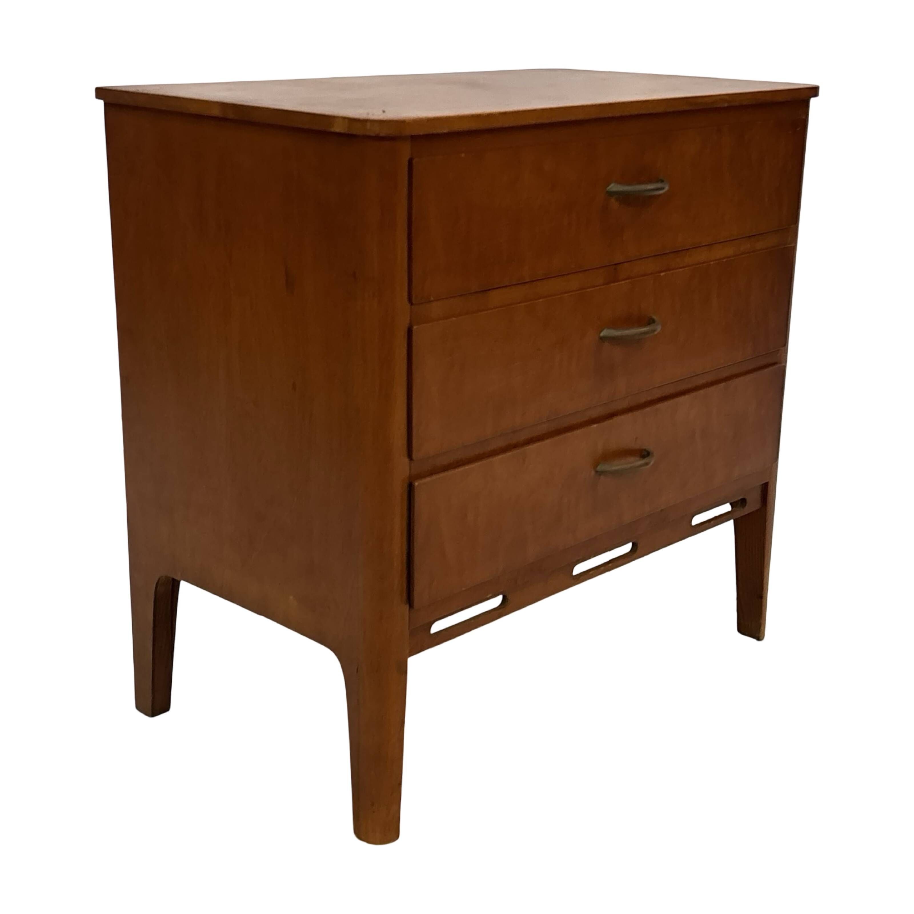 Petite commode vintage des années 1960 en chêne.